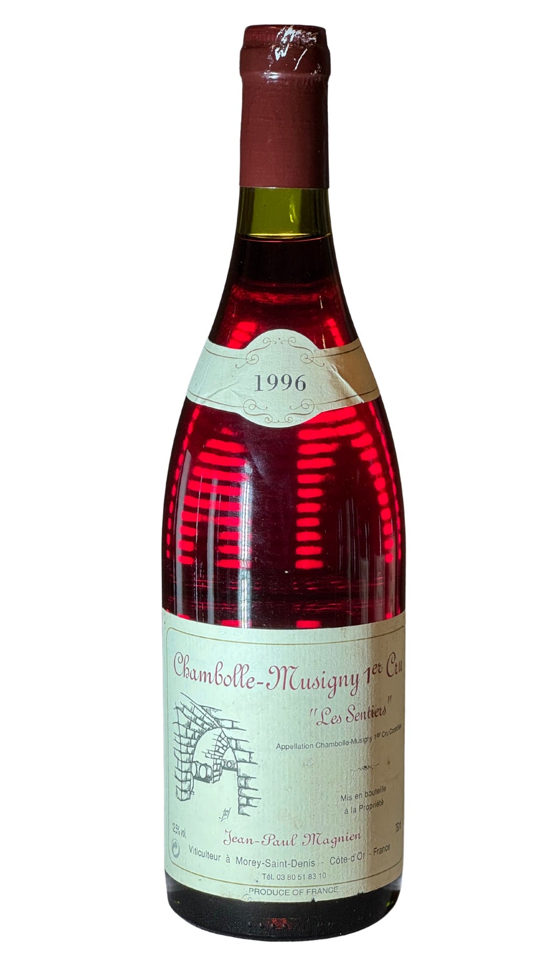 「繊細なる道を辿る、枯淡の極み」シャンボール・ミュジニー 1er Cru レ・サンティエ 1996 ジャン=ポール・マニャン【状態S】(Burghound91~93点)【配送無料】
